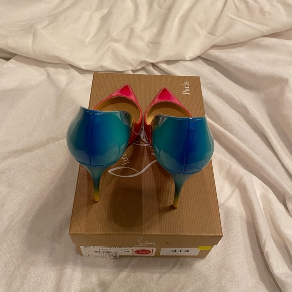 Christian Louboutin Vibrant Multicolor Stiletto Heels - Picture 3 of 7